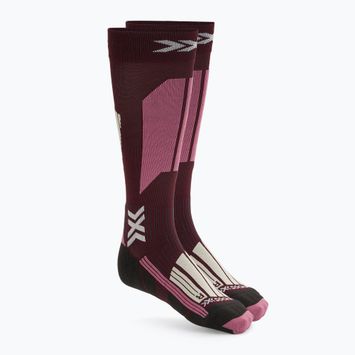 Női sízokni X-Socks Ski Touring Perform Otc mély lila/világos homok