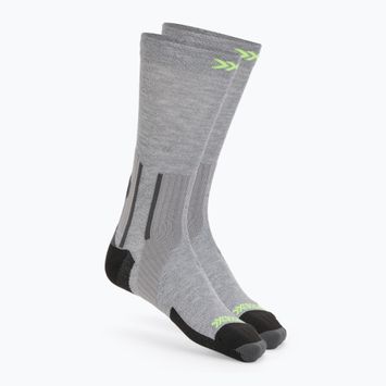 Zokni X-Socks Run Perform Warm Crew rhino grey/canary