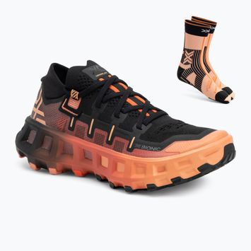X-Bionic Terraskin X01 x fekete/sötét barack/friss barack futócipő