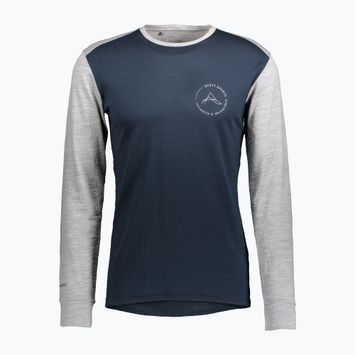Férfi hosszú ujjú thermo felső SCOTT Defend Merino dark blue/light grey melange