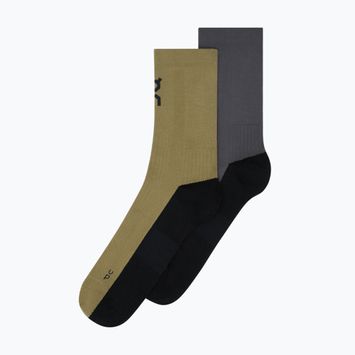 Zokni On Trail High 2 pairs olive/eclise