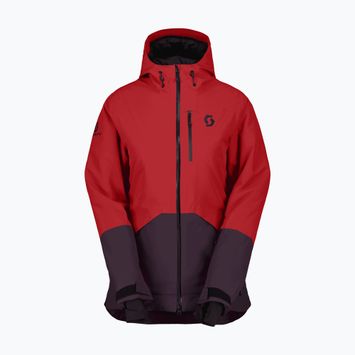 Női sí kabát SCOTT Ultimate Dryo Ripstop power red/rich purple