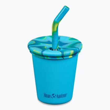 Klean Kanteen Kid's Steel Straw Lid 296 ml hawaii óceán bögre