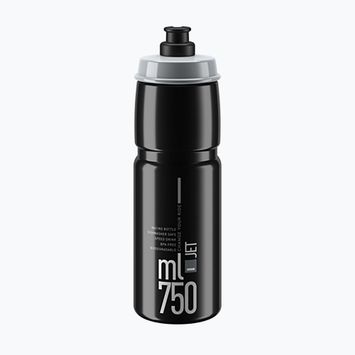 Kerékpáros kulacs Elite Jet 750 ml black/grey logo