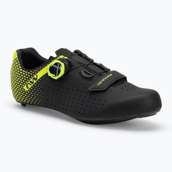 Northwave Core Plus 2 férfi országúti cipő fekete/sárga fluo