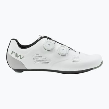 Férfi országúti kerékpáros cipő Northwave Revolution white/light grey