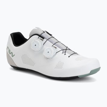 Férfi országúti kerékpáros cipő Northwave Revolution white/light grey