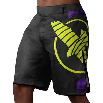 Hayabusa Icon Fight MMA rövidnadrág fekete-sárga ICFS-BK-L