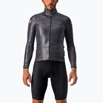 Férfi kerékpáros kabát Castelli Aria Shell sötétszürke