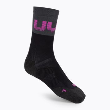 Női kerékpáros zokni UYN Light black /grey/rose violet
