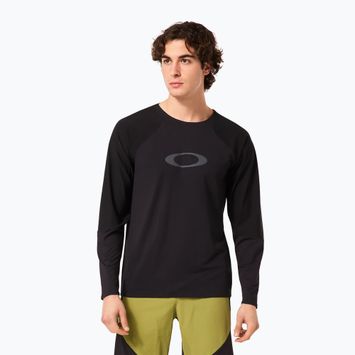 Férfi kerékpáros hosszú ujjú felső Oakley Seeker Airline blackout