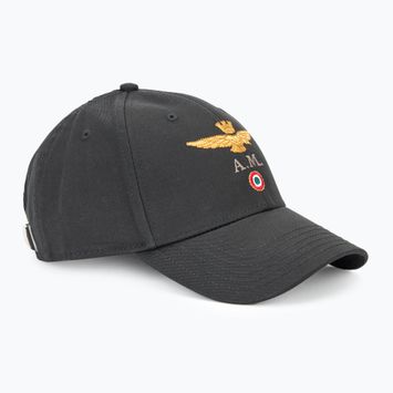 Férfi baseballsapka Aeronautica Militare Cotton With Logo jet black