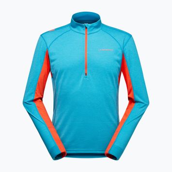 Férfi pulóver La Sportiva Swift Longsleeve tropic blue/ cherry tomato