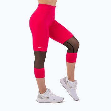 Női edző leggings NEBBIA Sporty High-Waist 3/4 rózsaszínű