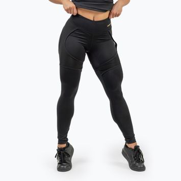 Női leggings NEBBIA Mesh Intense black/gold