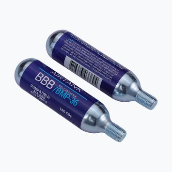 Gázpatronok BBB Cycling Co2 AirTank kerékpárpumpa 16g 10 db ezüst.