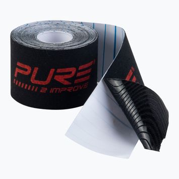 Pure2Improve fekete/piros kinesiotaping szalag