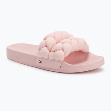 Női papucs Tommy Jeans Braided Slide delicate pink
