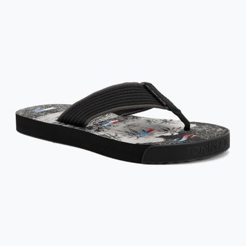 Férfi flip-flop papucs Tommy Jeans Elevated Beach Sandal black