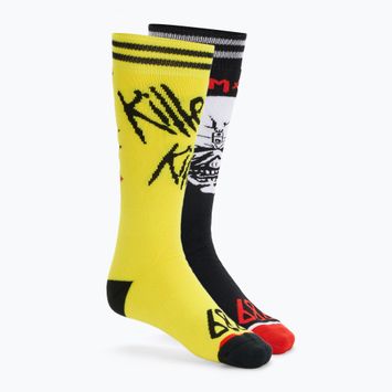 Férfi snowboard zokni 686 Iron Maiden black/yellow