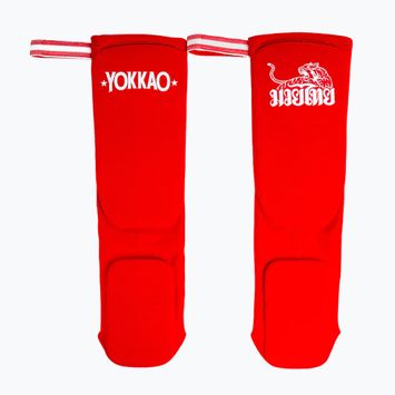 YOKKAO Muay Thai Boxing sípcsontvédő piros