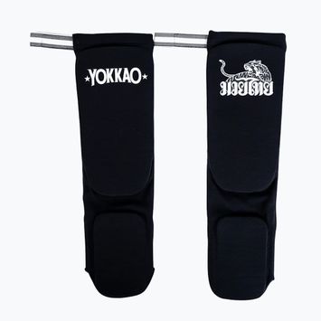 YOKKAO Muay Thai Boxing sípcsont protektorok fekete pamut