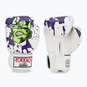Férfi boxkesztyű YOKKAO Angry Bull fehér