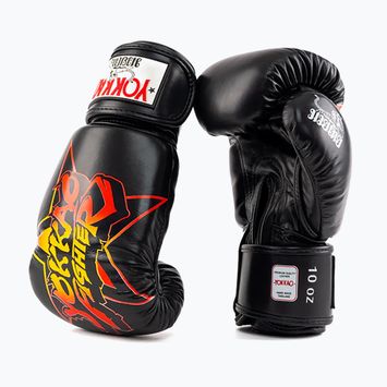 YOKKAO Fighter KO férfi bokszkesztyűk fekete