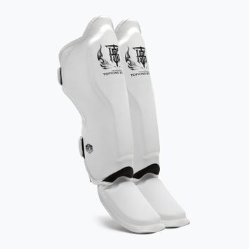 Top King Pro Semi Leather fehér sípcsont- és lábfejvédők