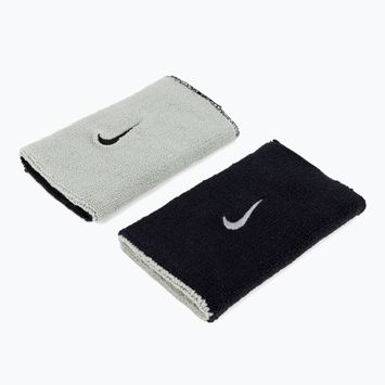 Nike Dri-Fit dupla széles csuklópánt hazai és idegenbeli 2 db fekete NNNB0-022