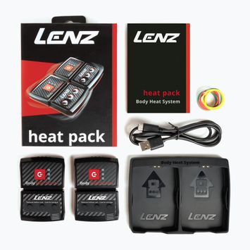 Lenz Heat Pack Zokni Akkumulátorok 2.0 (USB) 2 db fekete/piros