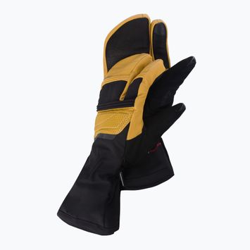 LENZ Heat Glove 8.0 Finger Cap Lobster fűtött síelő kesztyű fekete és sárga 1207