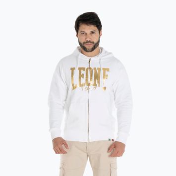 Férfi pulóver LEONE 1947 Gold Hoody optic fehér