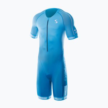 Férfi triatlon ruha Synergy Elite Short Sleeve Trisuit cobalt blue