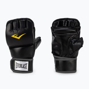 Férfi grappling kesztyű hüvelykujjal EVERLAST MMA kesztyű fekete EV7562