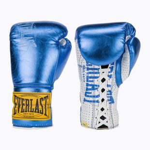 Boxkesztyű Everlast Fight Leather blue