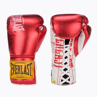 Boxkesztyű Everlast Fight Leather red