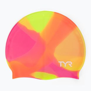Gyerek úszósapka TYR Tiedye Silicone Multicolor Jr yellow/pink/orange