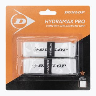 Squashütő overgrip Dunlop Hydramax Pro Replacement Grip 2 db white