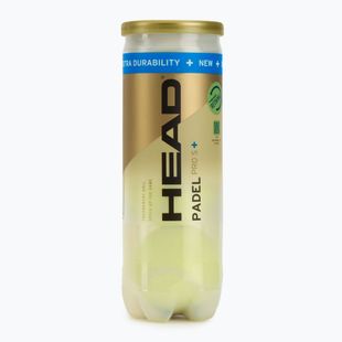HEAD Padel Pro S+ padel labdák 3 db. sárga