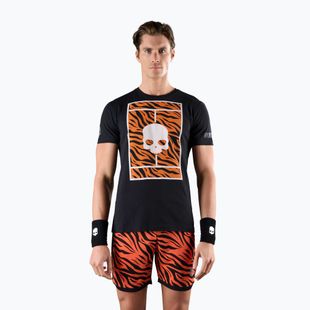 Férfi HYDROGEN teniszpálya pamut póló fekete