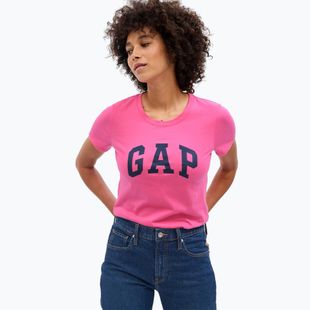 Női póló GAP V-Gap SS Classic Tee standout pink