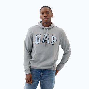 Férfi pulóver GAP Heritage Crewneck Logo storm cloud