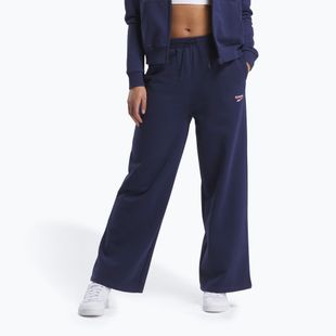 Női nadrág Reebok Identity Small Logo Fleece Fleece WIde Leg vector navy női nadrág