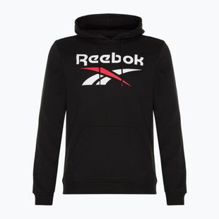 Férfi Reebok Identity Big Logo Fleece kapucnis pulóver fekete/fehér/vektor piros