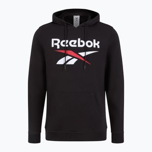 Férfi Reebok Identity Big Logo FT kapucnis pulóver fekete/fehér/vektor piros