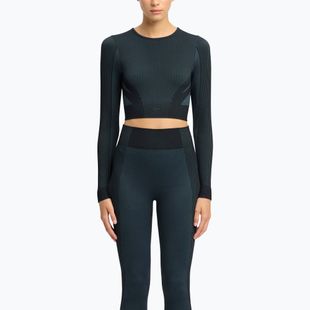 Női hosszú ujjú edzőruha Reebok RBK Lab Seamless Crop fekete