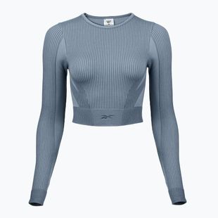 Női hosszú ujjú edzőruha Reebok RBK Lab Seamless Crop upgrade kék