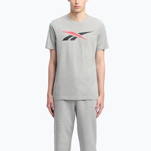 Férfi Reebok Gs Vector Tee közepes szürke heather/vektor vörös póló