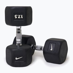 Gumírozott kézisúlyzó Nike Strength Hex Dumbbell 17,5 kg black/white